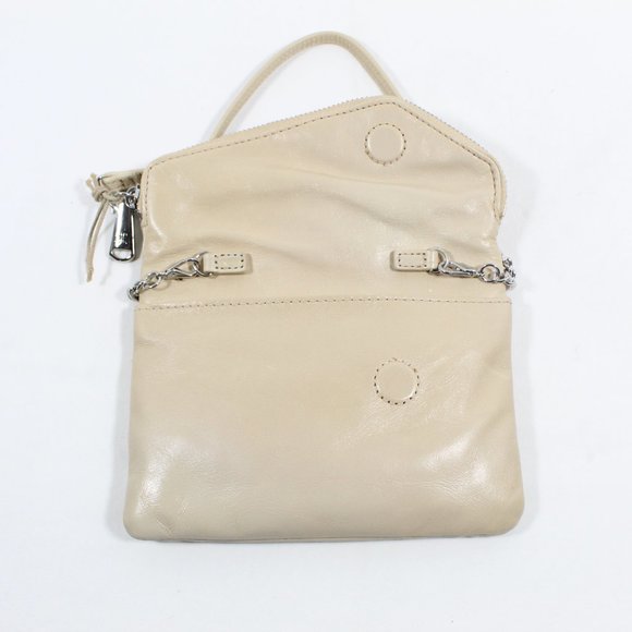HOBO Daria Leather Clutch Crossbody Bag - Beige - Picture 2 of 6